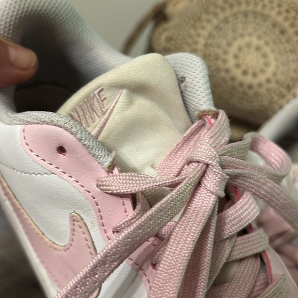 PRE OWNED  YOUTH 4 Nike Court Borough Low Recraft sneaker PINK AND WHITE - Picture 5 of 14